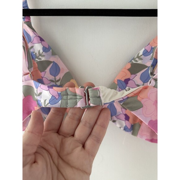 Dippin Daisy’s Women’s XL Bikini Floral Top And High Waist High Leg Bottoms - Picture 7 of 8